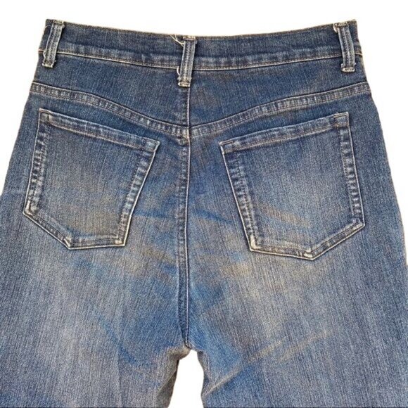 Gloria Vanderbilt Amanda Blue Capri Cuffed Jeans Size  6 - Picture 7 of 12